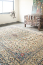 RCA479 Super Fine Nain 6 La Persian Carpet Ivory Field With Shah Abbasi 2