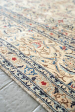 RCA479 Super Fine Nain 6 La Persian Carpet Ivory Field With Shah Abbasi 7