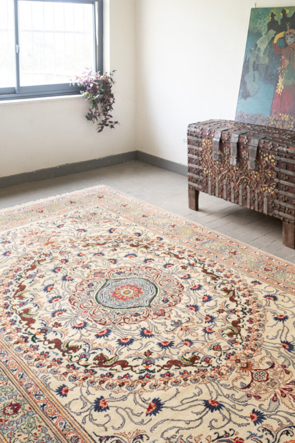 RCA480 Fine Mashhad Winged Horse Medallion Persian Rug 2