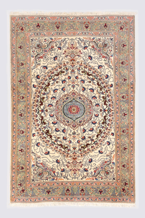 Mashhad Winged Horse Medallion Persian Rug