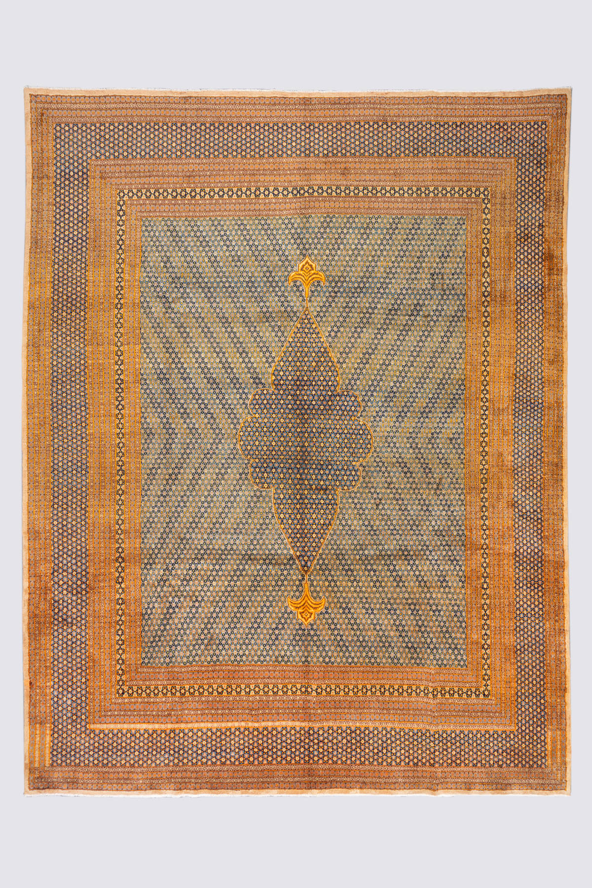 Fine Kerman Khatam Design Persian Rug