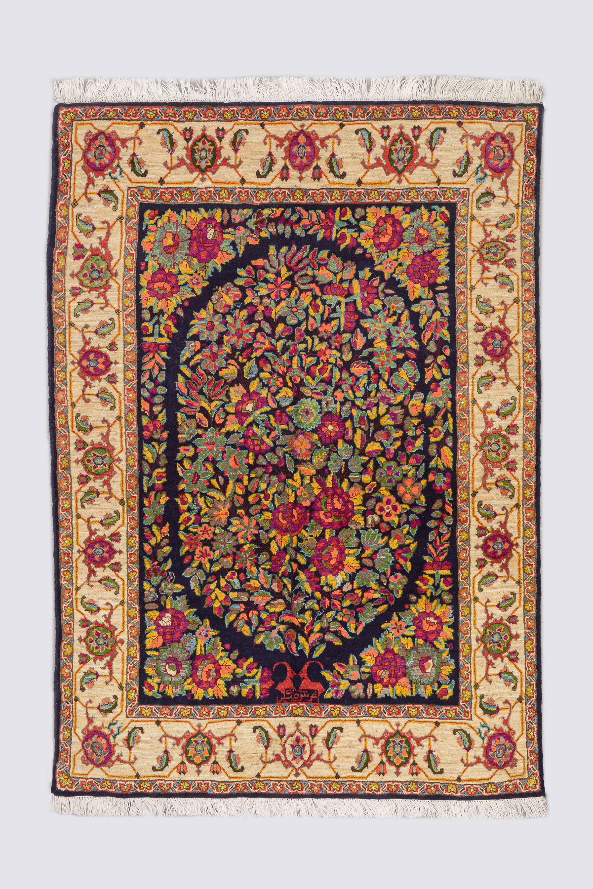 Contemporary Fine Sanneh Moshiri Gol Farang Persian Rug