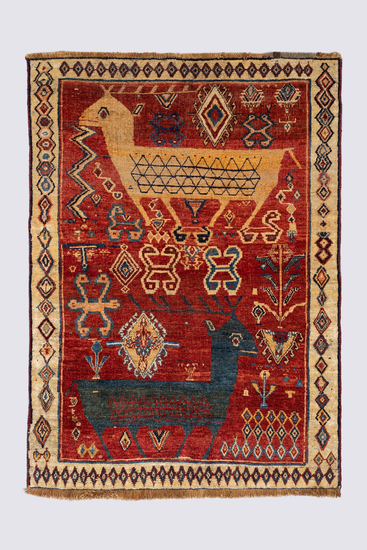 Ashqai Gabbeh With Camel And Stag
