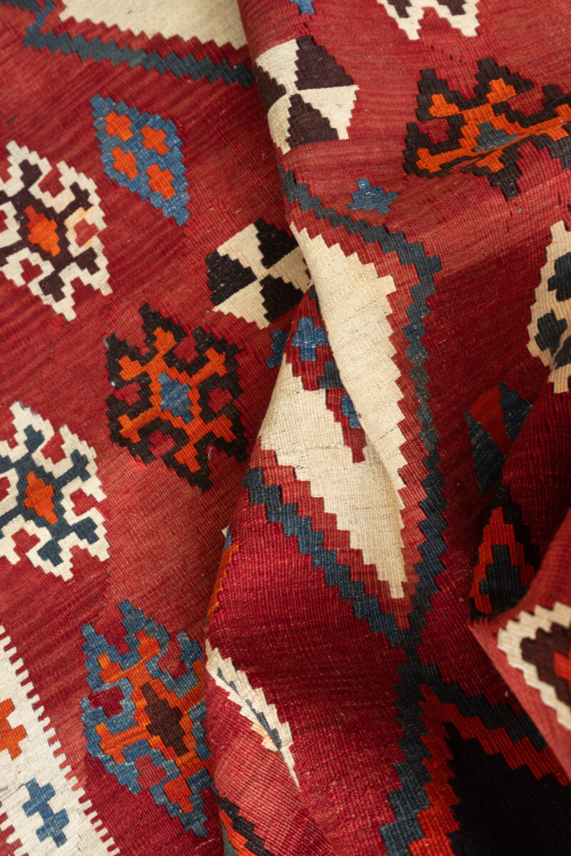 Rk226 Qashqai Amaleh Wool Kilim 10
