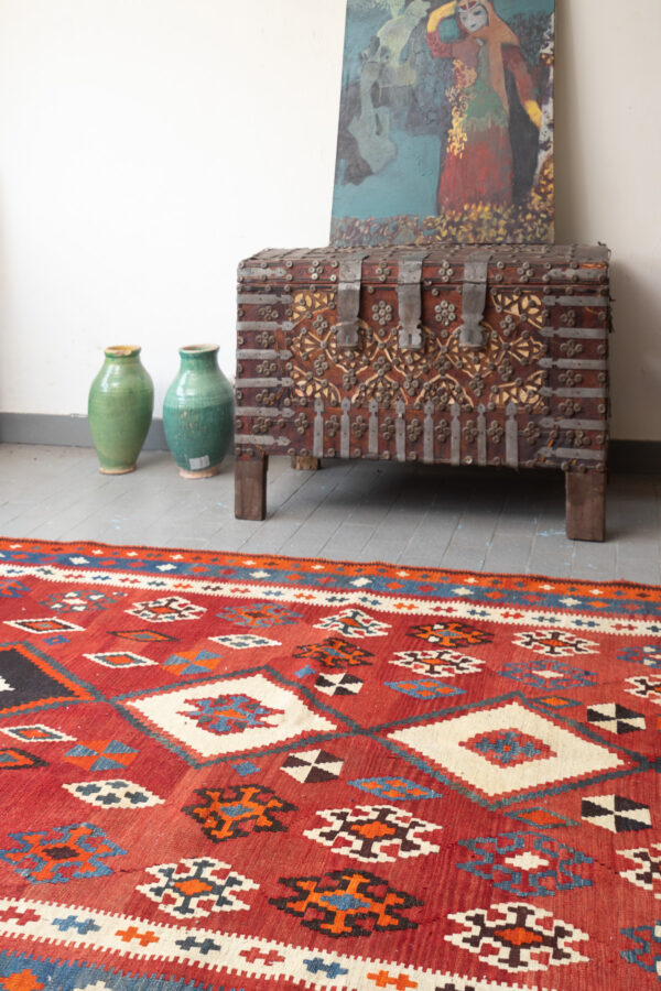 RK226 Qashqai Amaleh Wool Kilim 6