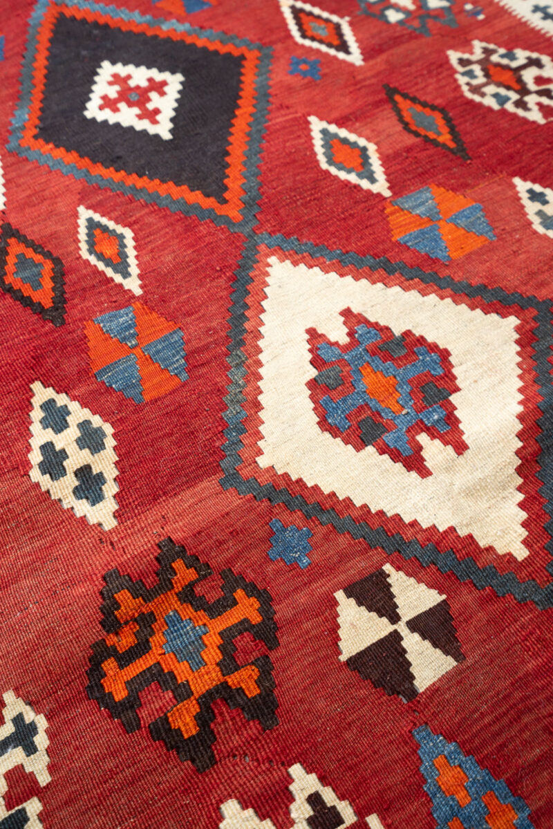 Rk226 Qashqai Amaleh Wool Kilim 7