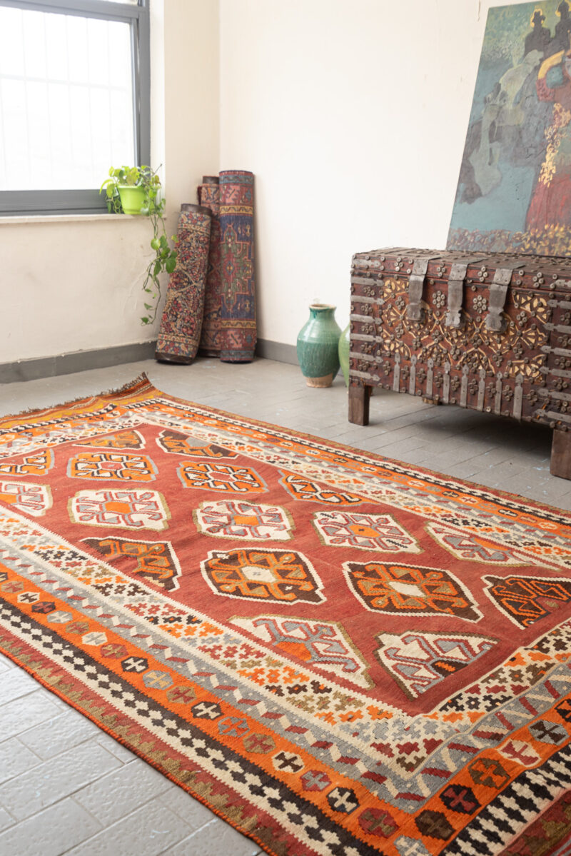 Rk227 Qashqai Crab Kilim 5