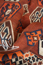 RK230 Qashqai Tribal Kilim With Shield Medallions 5