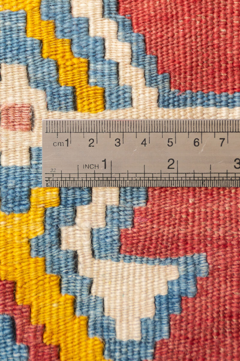RK232 Qashqai Kilim With Butterfly Motifs And Geometric Medallions 6