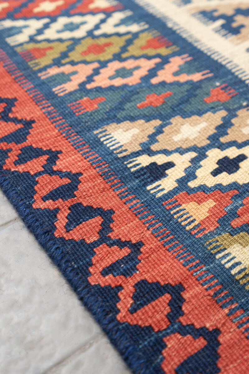 Rk234 Semi Antique Fine Qashqai Kilim 7