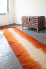 RK241 Fine Mazandaran Minimalist Terracotta Kilim Runner 2
