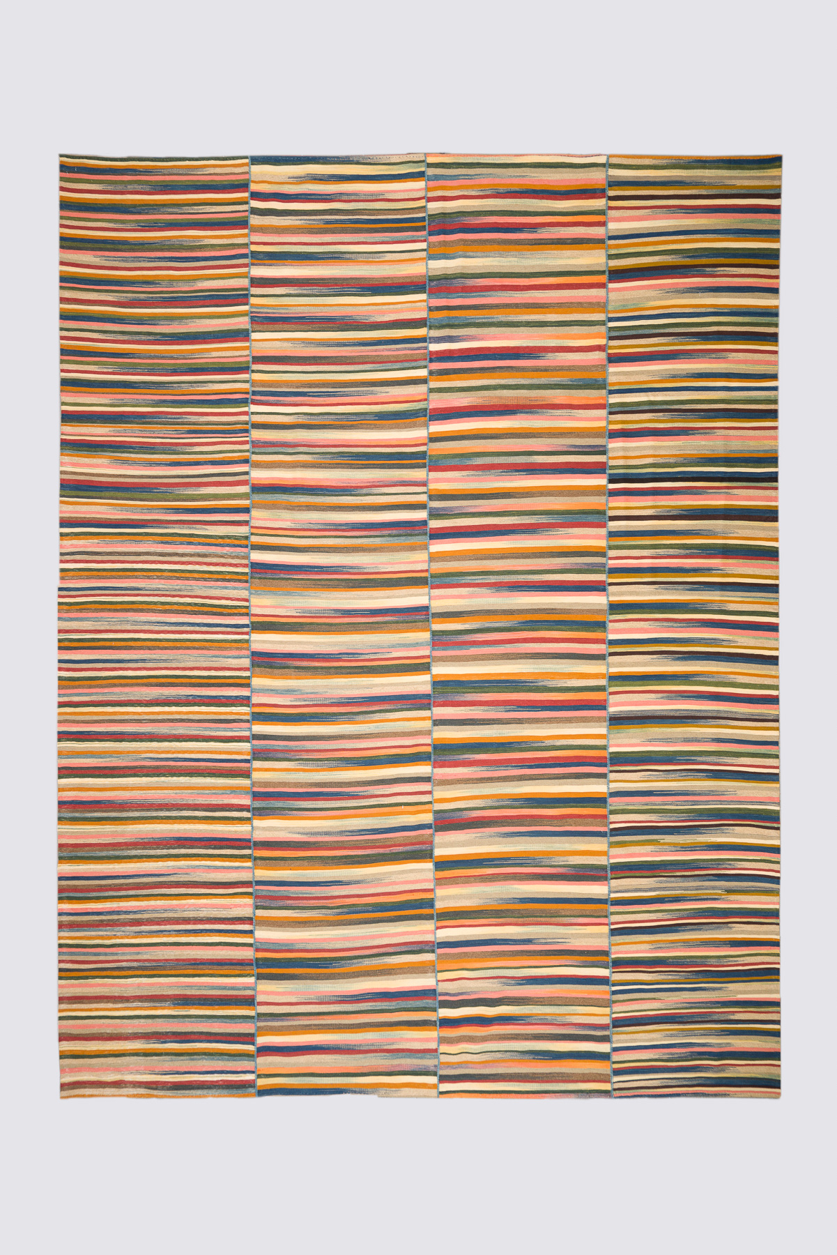 Contemporary Fine Mazandaran Minimalist Stripes Kilim