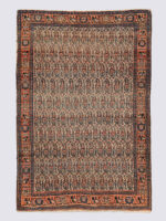 Antique Persian Senneh Rug, Boteh Field