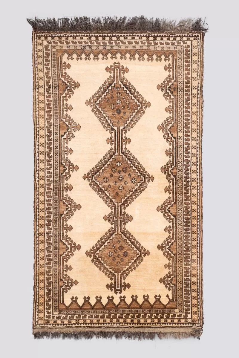 Vintage Qashqai Shooli naturally Coloured Gabbeh